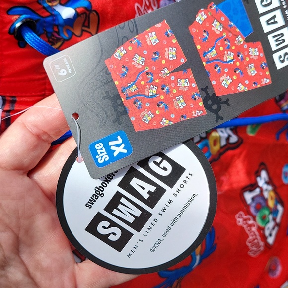 Men's novelty bathingsuit, Froot Loops, sz XL, NWT - Picture 11 of 12